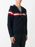 stripe panel hoodie