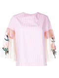sheer sleeve blouse 