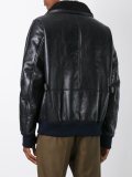leather bomber jacket