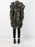 camouflage print coat
