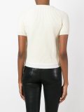 textured front panel knit top