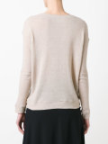 ribbed trim jumper