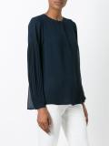 pleated sleeves blouse