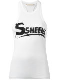 logo print vest 