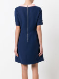 bow collar short sleeved dress