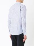 band collar striped shirt