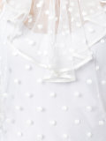 polka dot ruffle blouse