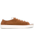 lace-up suede trainers