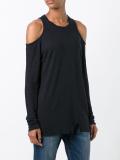 shoulder cutout knitted top