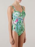 open back printed swimsuit