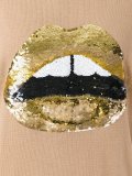 'gold lips' sweater