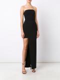 strapless asymmetric dress