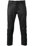 waxed cropped jeans