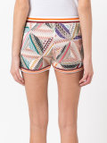 knitted patchwork shorts 