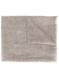 frayed trim scarf