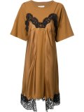 lace slip layered T-shirt dress