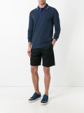 striped collar polo shirt
