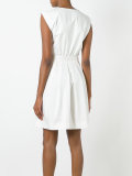 pleated shoulder dress