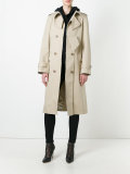 cut-out lapel trench coat