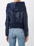 hooded biker jacket 