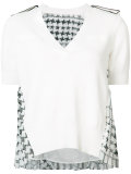 side panel V-neck T-shirt 