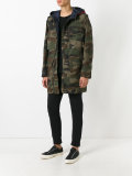 camouflage print coat