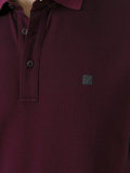 contrast collar polo shirt