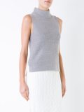 mock neck sleeveless top