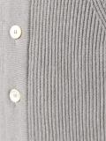 ribbed high neck cardigan
