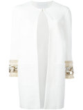 embellished sleeve coat