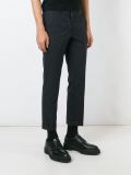 pinstriped cropped trousers