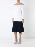 ribbed cold shoulder jumper