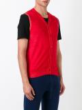 V-neck sleeveless cardigan