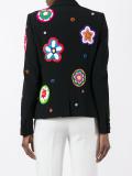 flower appliqué blazer