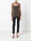 tulle long sleeve top