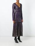 low v neck jacquard dress