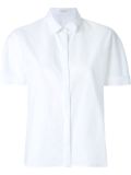 fold-up collar cropped shirt