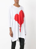 heart print T-shirt 