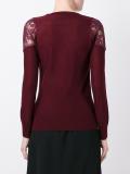 lace panel knitted top
