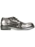 metallic lace-up shoes