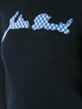 checked intarsia detail jumper