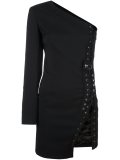 one shoulder fitted dress