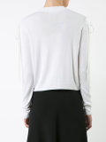 ribbon-tie knitted top