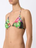 printed triangle bikini top