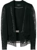 panelled lace blazer