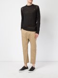 dropped crotch cropped trousers