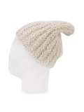 cashmere ribbed beanie 