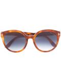tortoiseshell round sunglasses