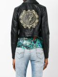 asymmetric zip biker jacket