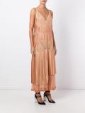 pleated lace dress